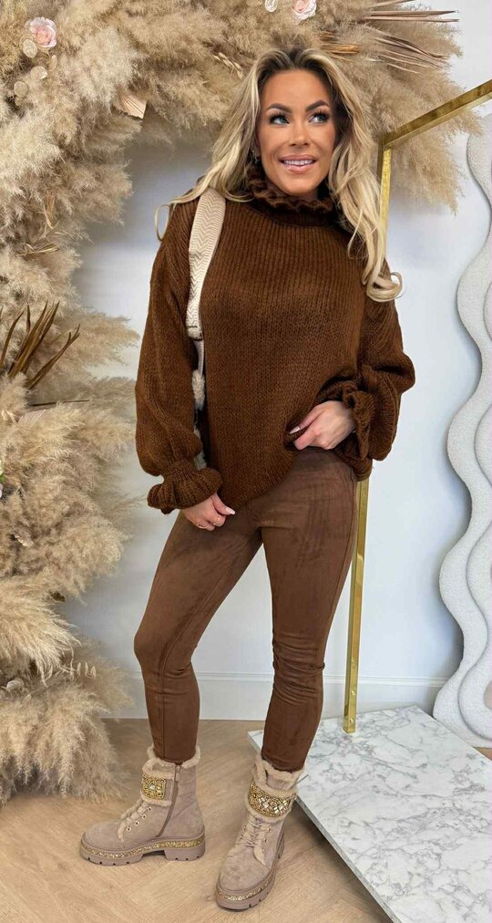 RUFFLE BASIC SWEAT CHOCO *L* RUFFLE BASIC SWEAT CHOCO *L*