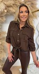 LARIS KNOOP BLOUSE CHOCO LARIS KNOOP BLOUSE CHOCO