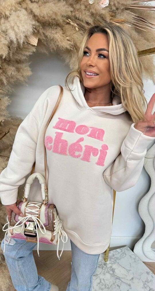 MON CHERI OVERSIZED HOODIE *L* BEIGE MON CHERI OVERSIZED HOODIE *L* BEIGE