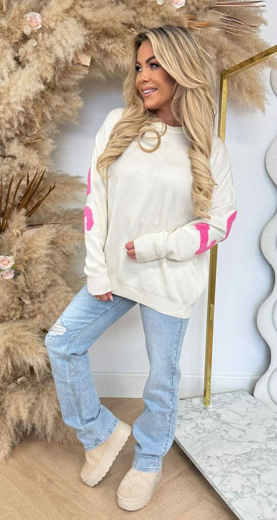 LOS ANGELES TEDDY TEKST SWEAT 3831143 LIGHTBEIGE LOS ANGELES TEDDY TEKST SWEAT 3831143 LIGHTBEIGE