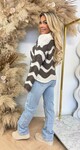 STRIPE SCHULP SWEAT BEIGE/TAUPE STRIPE SCHULP SWEAT BEIGE/TAUPE