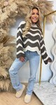 STRIPE SCHULP SWEAT BEIGE/TAUPE STRIPE SCHULP SWEAT BEIGE/TAUPE