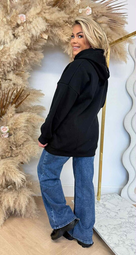 MON CHERI OVERSIZED HOODIE *L* BLACK MON CHERI OVERSIZED HOODIE *L* BLACK