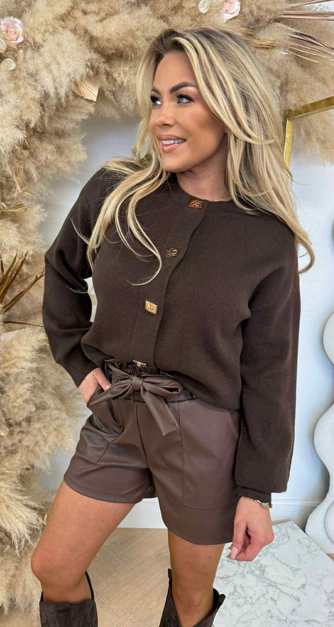 CLARA SWEAT/VEST 689 CHOCO