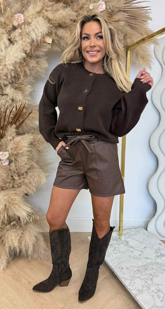 CLARA SWEAT/VEST 689 CHOCO CLARA SWEAT/VEST 689 CHOCO