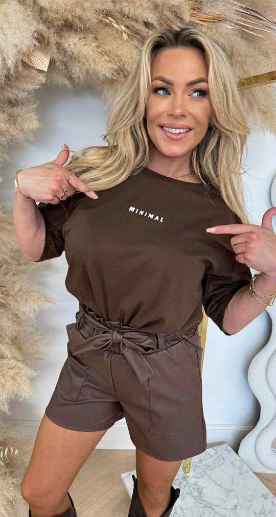 MINIMAL SHIRT *L* CHOCO MINIMAL SHIRT *L* CHOCO