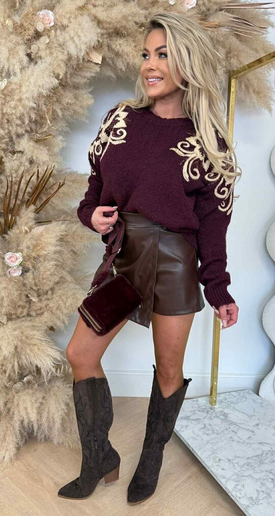 EMBROIDERY SWEAT 8531 BORDEAUX EMBROIDERY SWEAT 8531 BORDEAUX