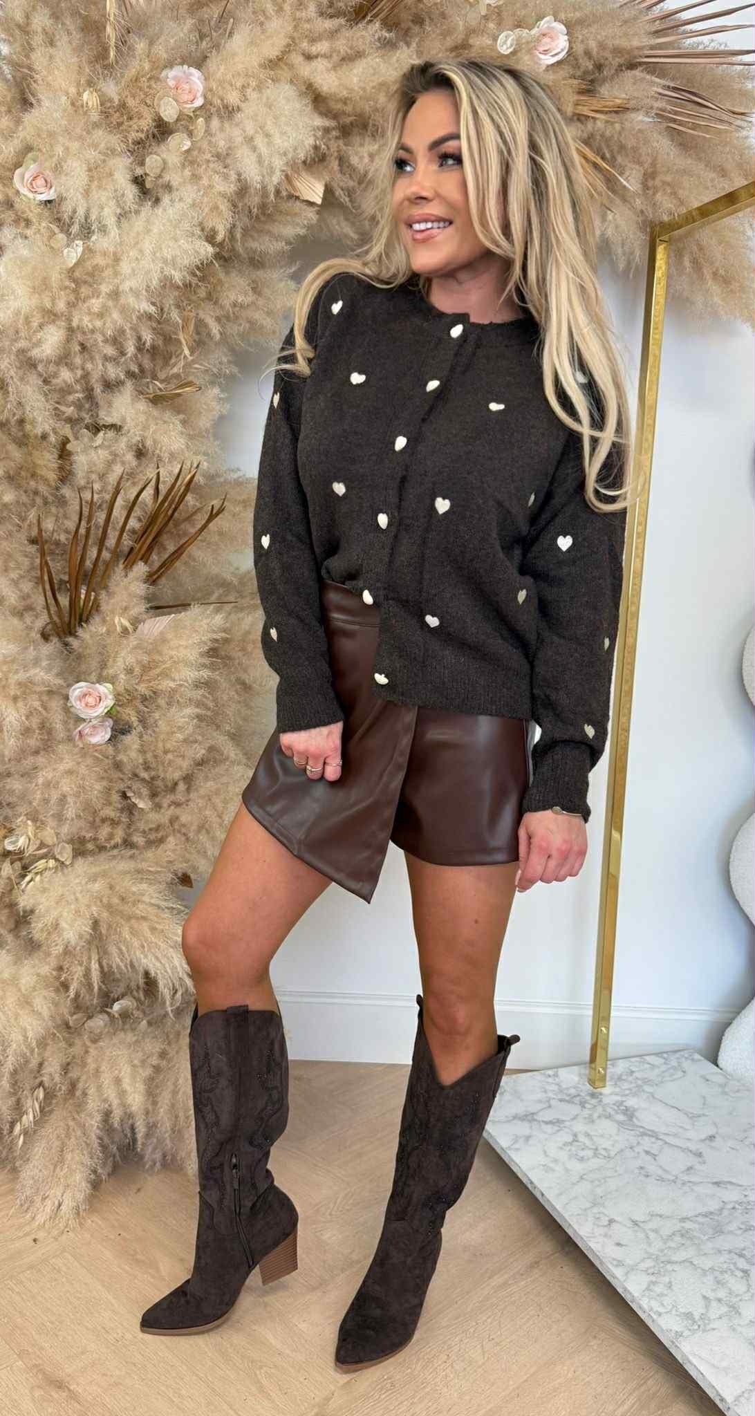 HARTJES SWEAT/VESTJE 683 CHOCO