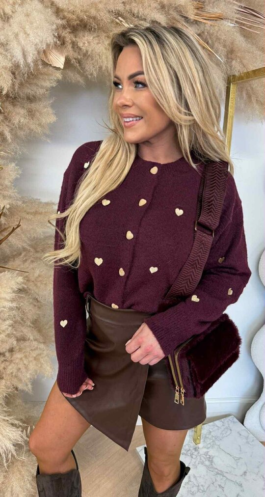 HARTJES SWEAT/VESTJE 683 BORDEAUX HARTJES SWEAT/VESTJE 683 BORDEAUX