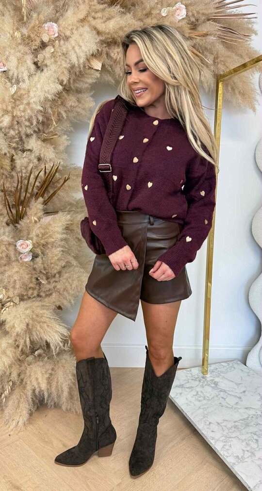 HARTJES SWEAT/VESTJE 683 BORDEAUX HARTJES SWEAT/VESTJE 683 BORDEAUX