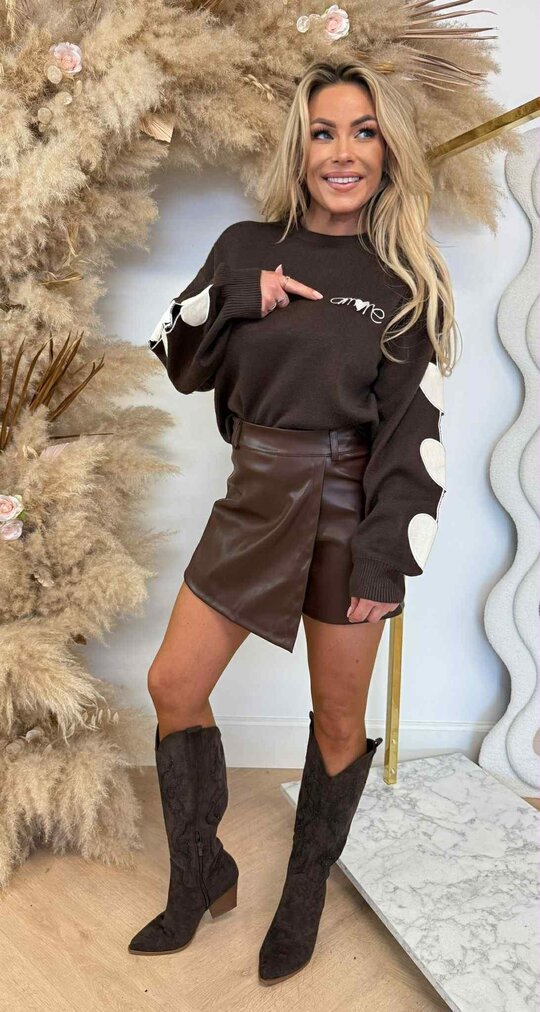 HARTJES SLEEVE SWEAT 771 CHOCO HARTJES SLEEVE SWEAT 771 CHOCO