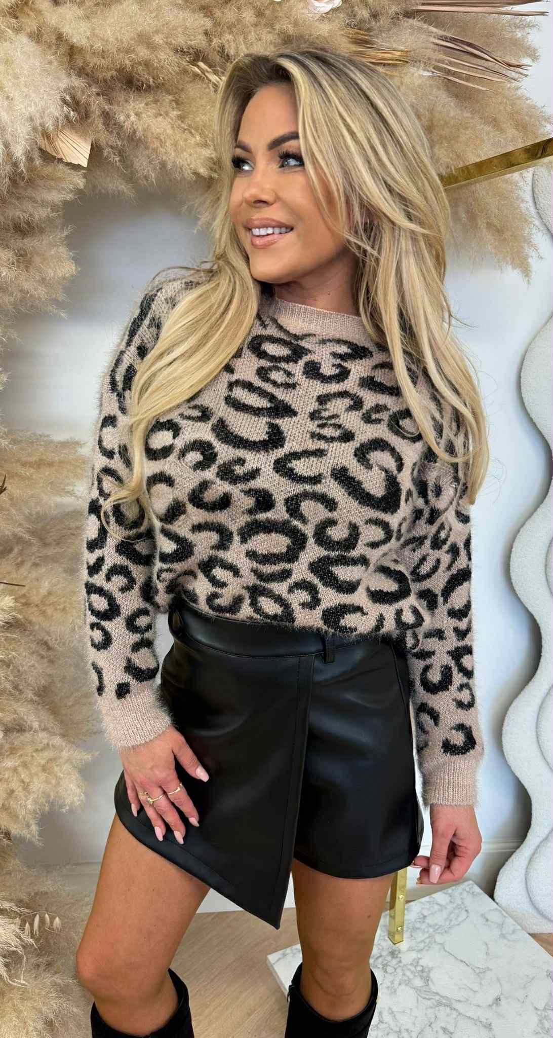 KELLY SUPER SOFT LEO SWEAT BEIGE