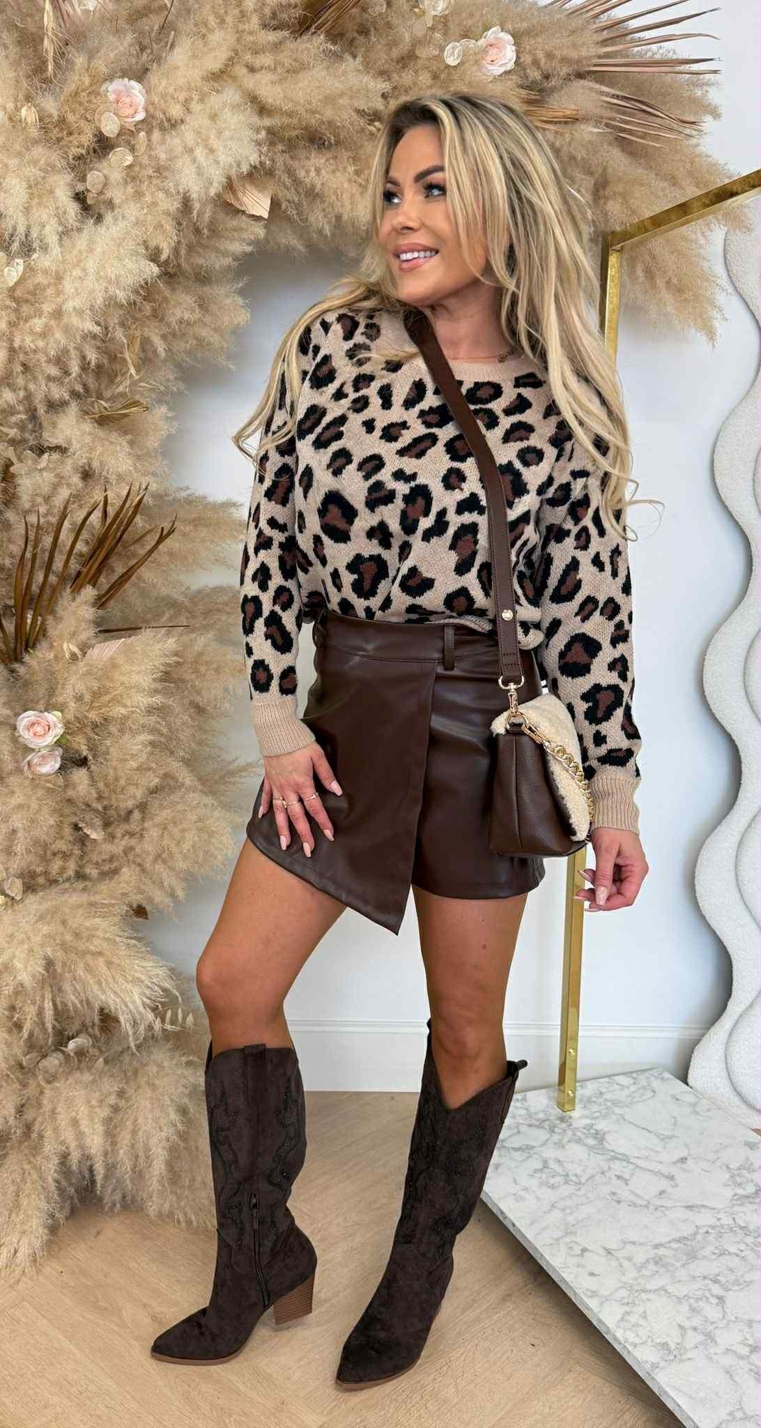 ACTIE LEOPARD SWEAT 3831173 BEIGE