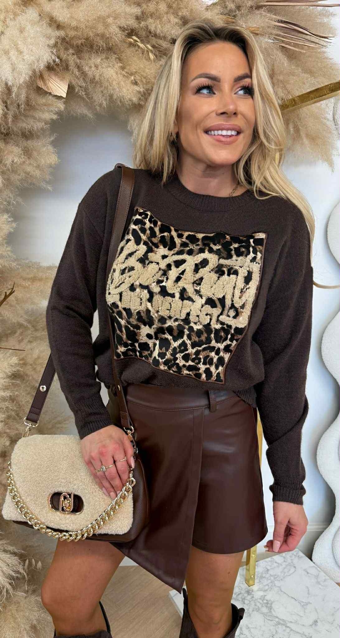 BE REAL SWEATER 339 CHOCO
