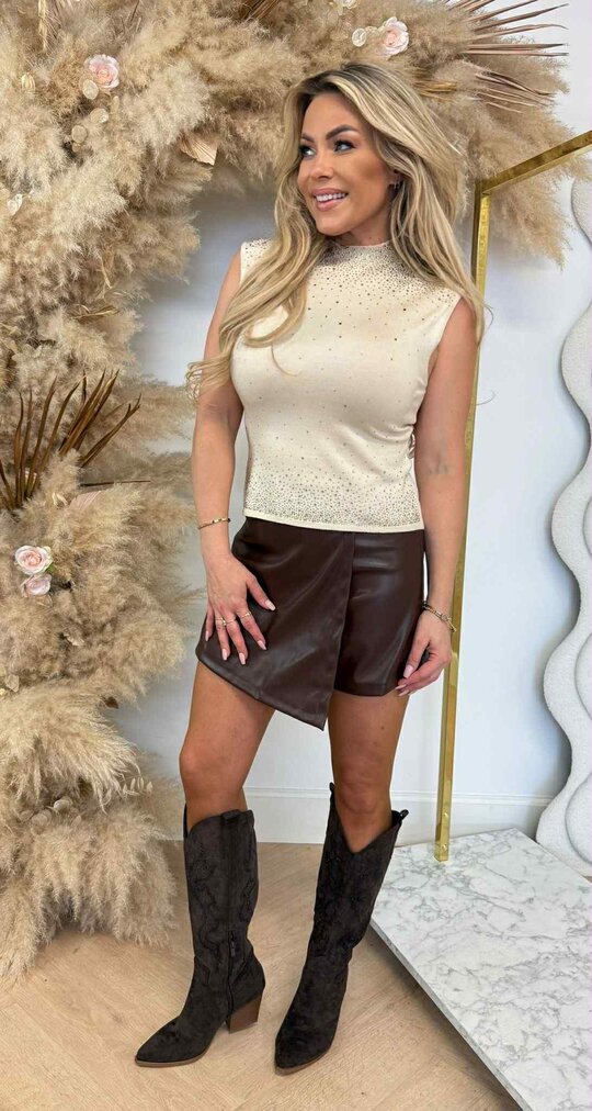 GLITTER SPARKLING TOP 9167 BEIGE GLITTER SPARKLING TOP 9167 BEIGE