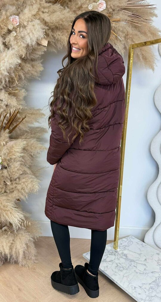 REVERSIBLE LEOPARD SOFT WINTERJACKET 8715 BORDEAUX