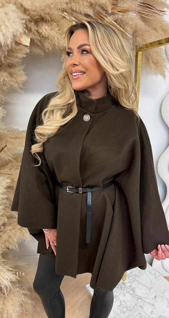 SANNE BELT PONCHO CHOCO