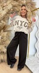 NYC GUC PRINT SWEAT AM775 TAUPE