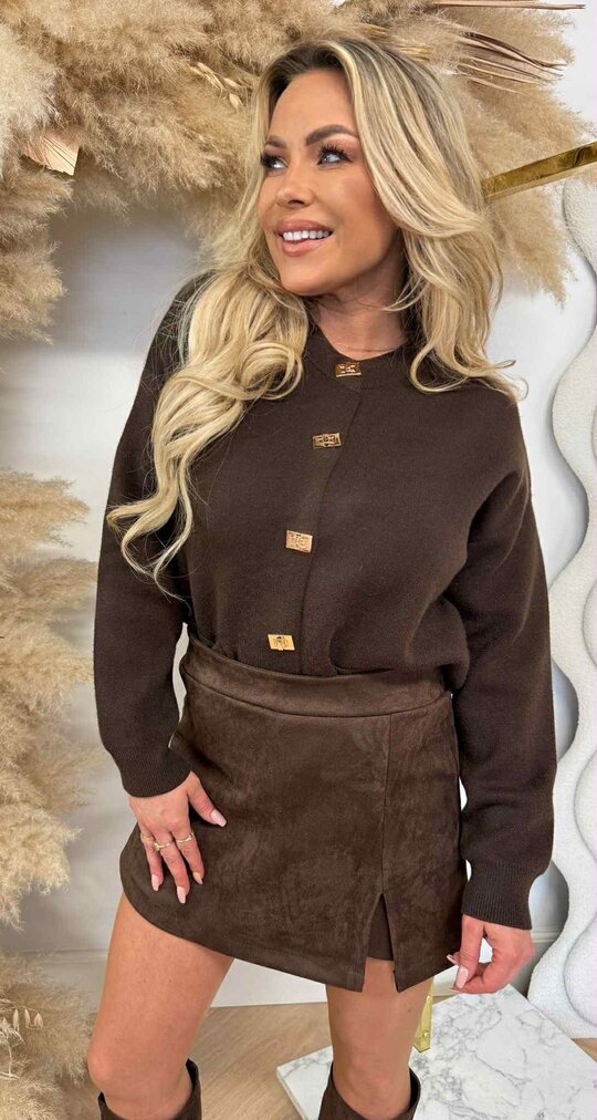 LUXY VEST/SWEAT 688 CHOCO