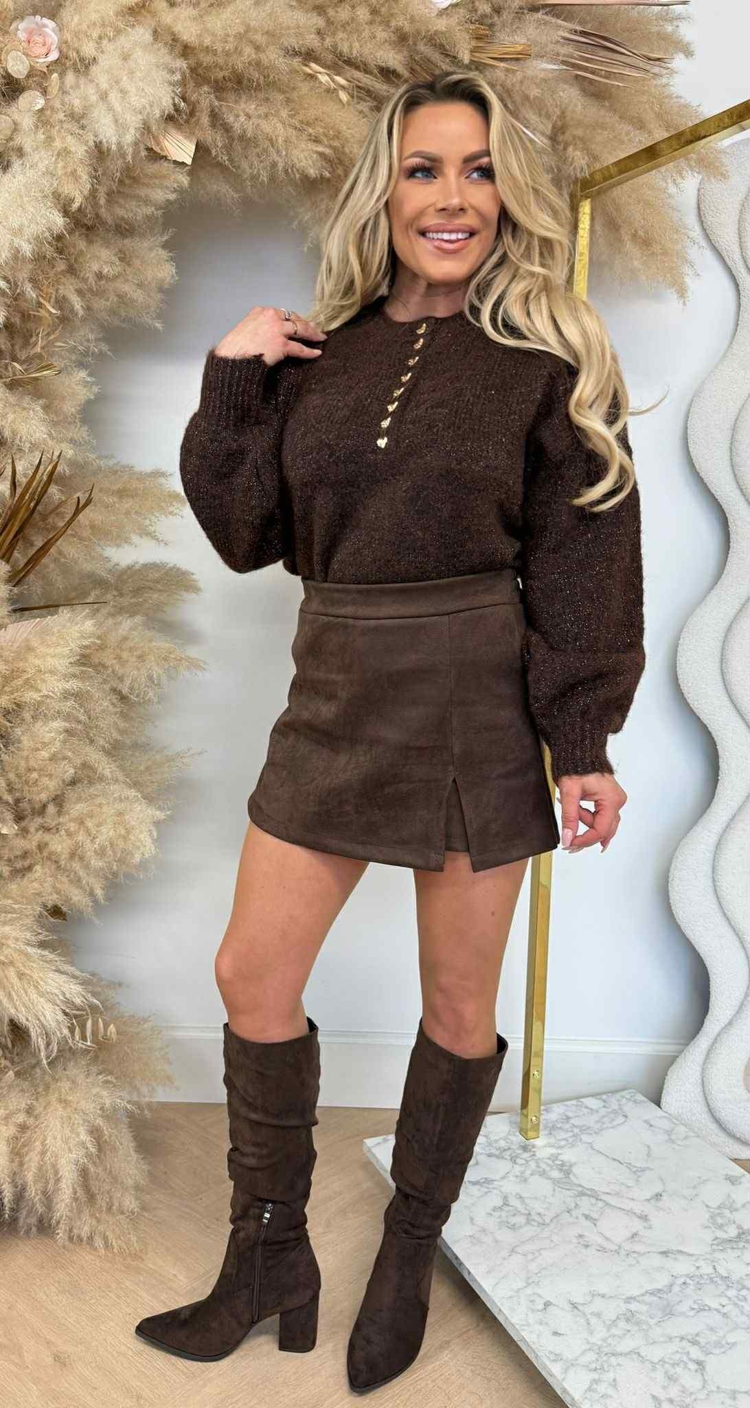 LOVELY HARTJES SWEAT 8166 COFFEE