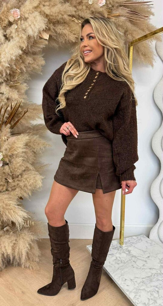 LOVELY HARTJES SWEAT 8166 COFFEE