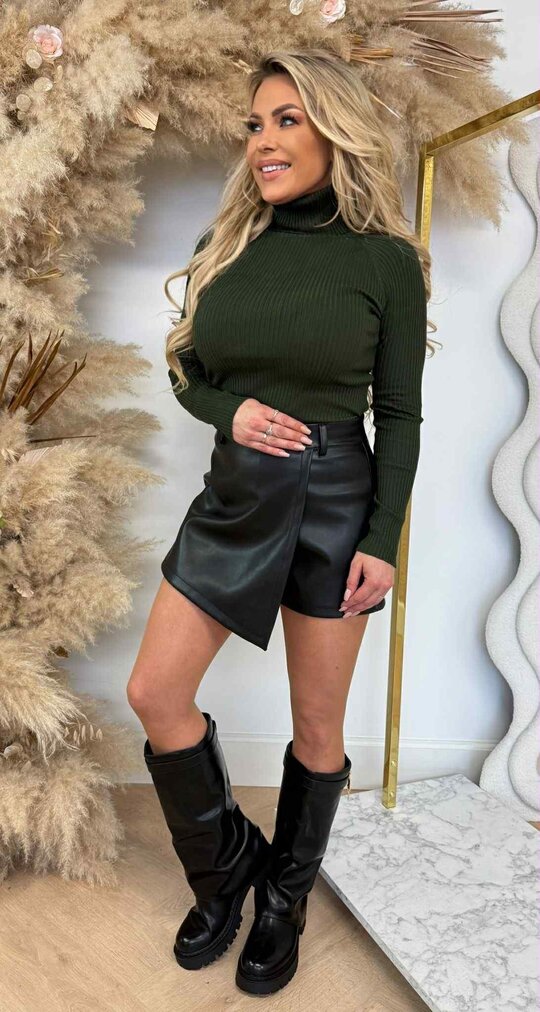 KAYLLA BASIC RIB TOP 9827 ARMYGREEN