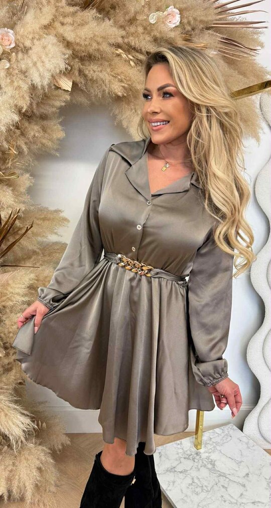 CHAIN SATIN TUNIEK GUN