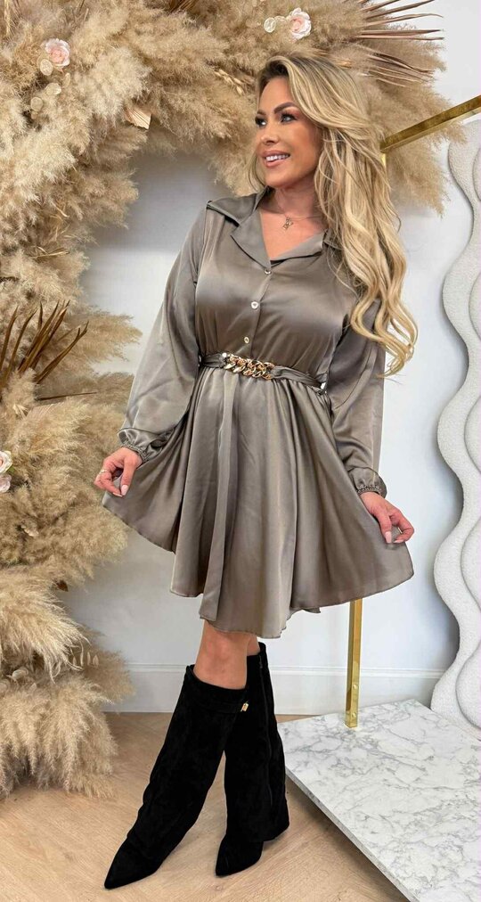 CHAIN SATIN TUNIEK GUN