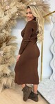 SPLIT KOL MAXI DRESS CHOCO