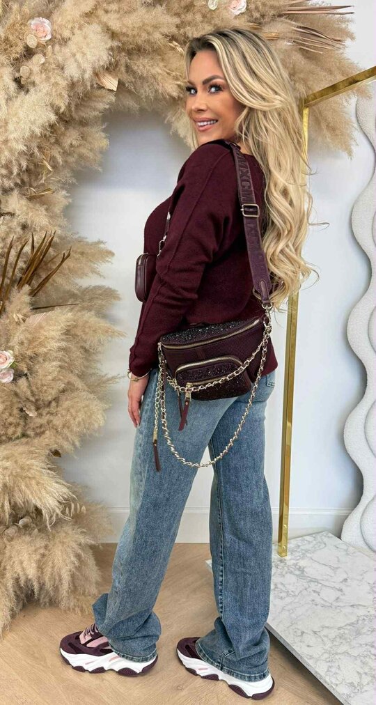 ROMY SOFT V TOP AUBERGINE