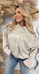 SUEDINE BASIC BOMBER BEIGE