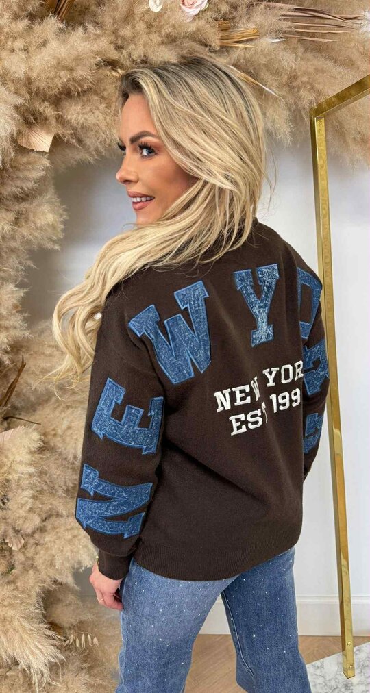 NY DENIM SWEAT 740 CHOCO/DENIM