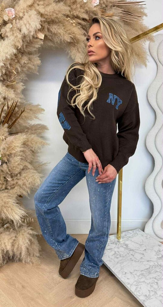 NY DENIM SWEAT 740 CHOCO/DENIM