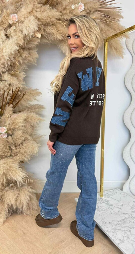NY DENIM SWEAT 740 CHOCO/DENIM