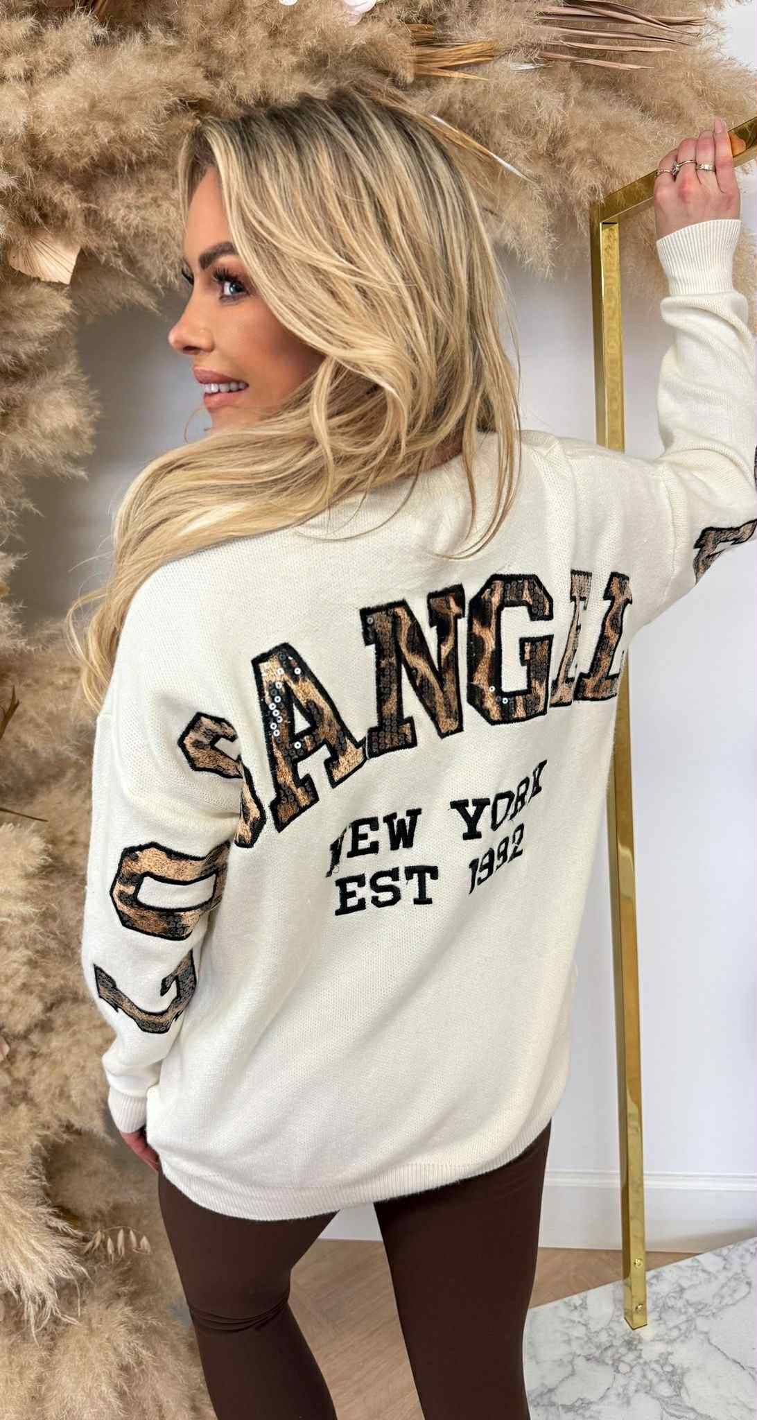 ACTIE LOS ANGELS SWEAT 7501 LIGHTBEIGE