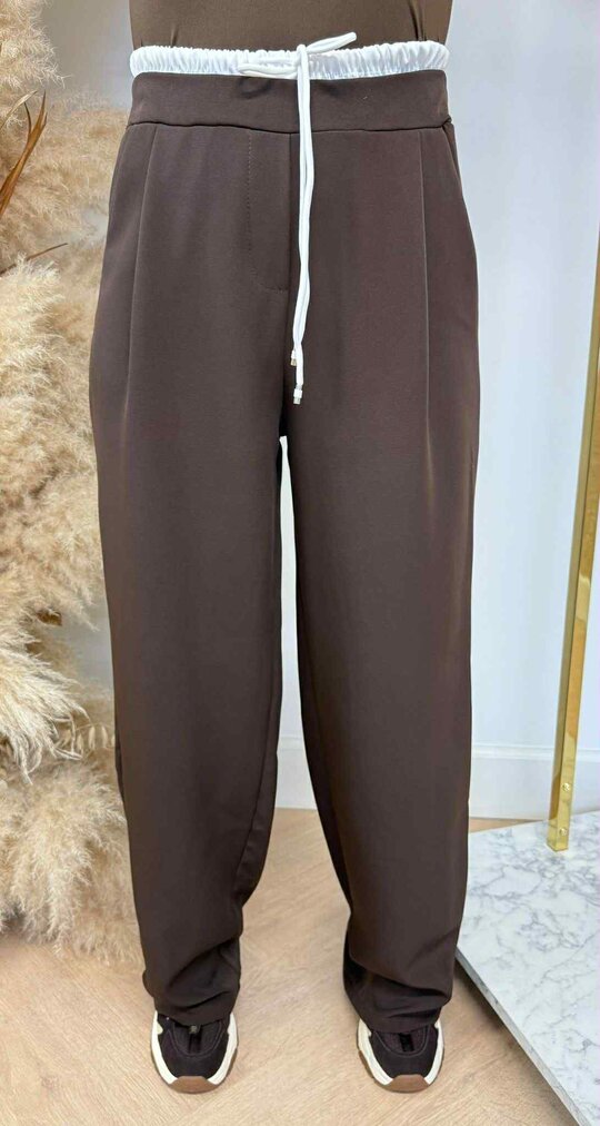 MY LOOK BASIC PANTS CHOCO