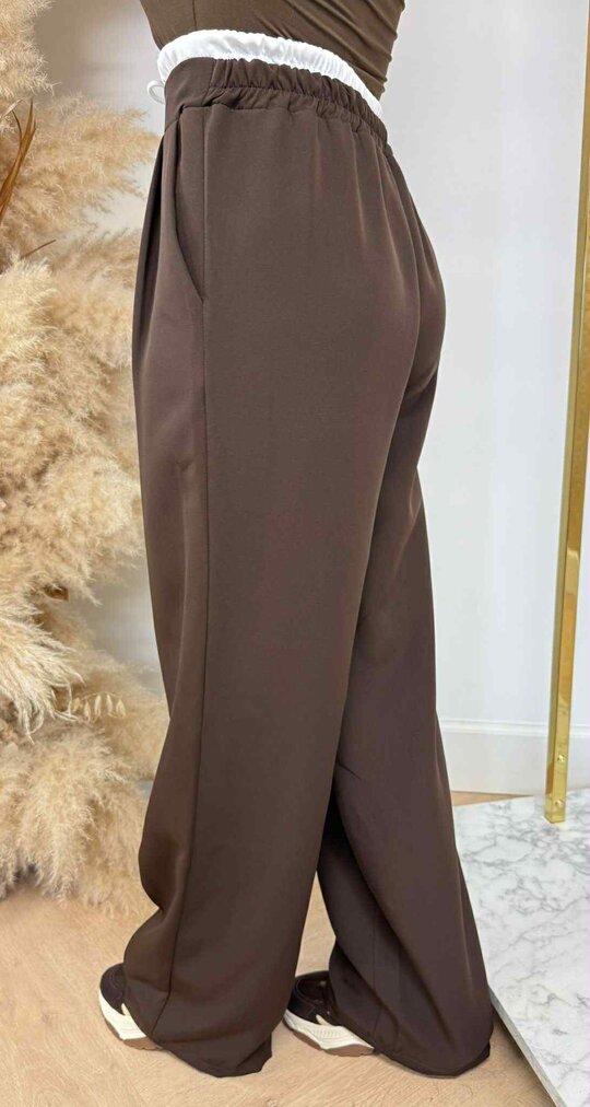 MY LOOK BASIC PANTS CHOCO