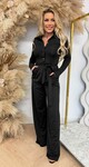 BY SWAN TRAVEL BUTTON JUMPSUIT 9729 BLACK