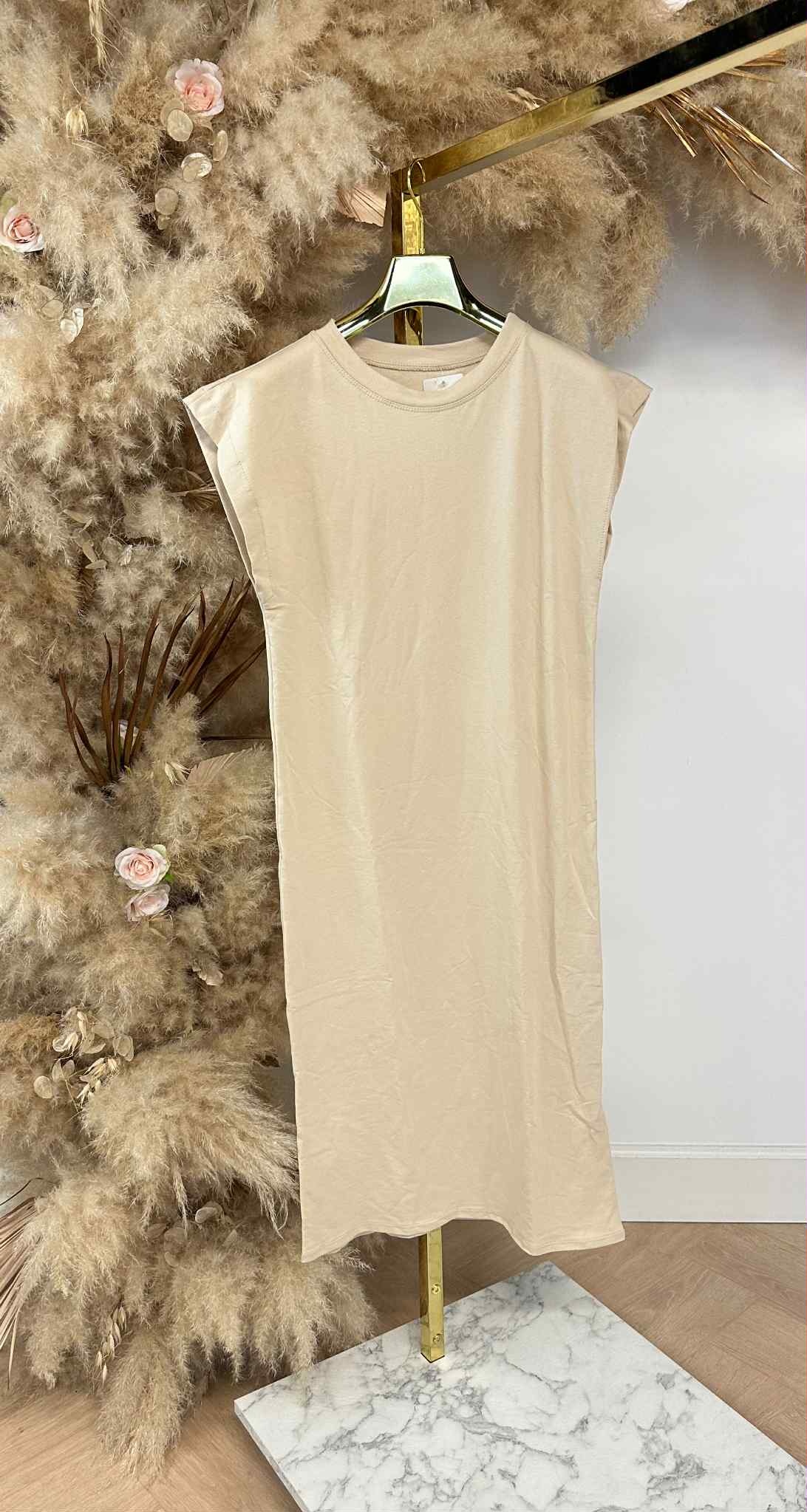 BASIC LONG DRESS BEIGE BASIC LONG DRESS BEIGE