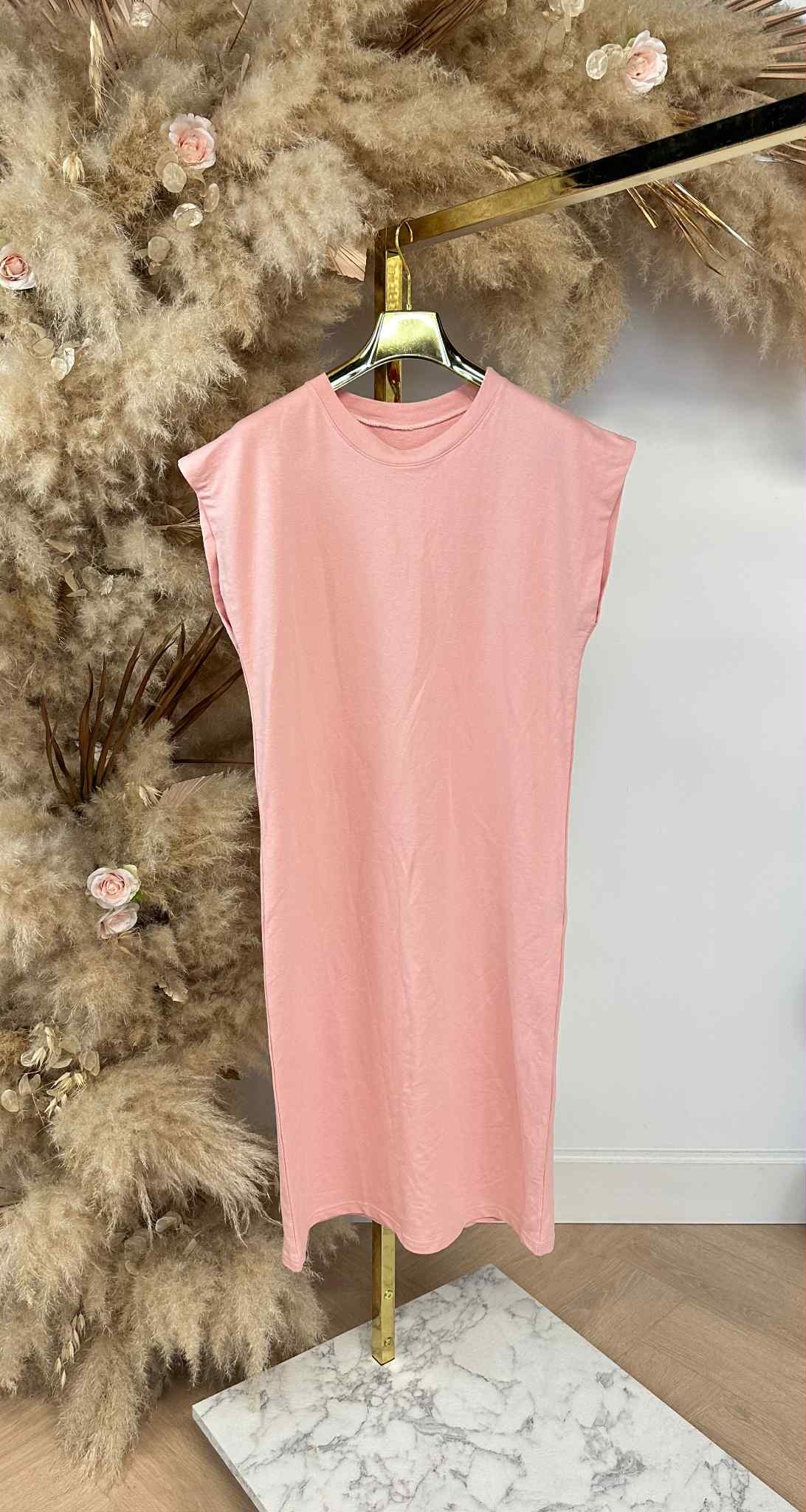 BASIC LONG DRESS LIGHTPINK BASIC LONG DRESS LIGHTPINK