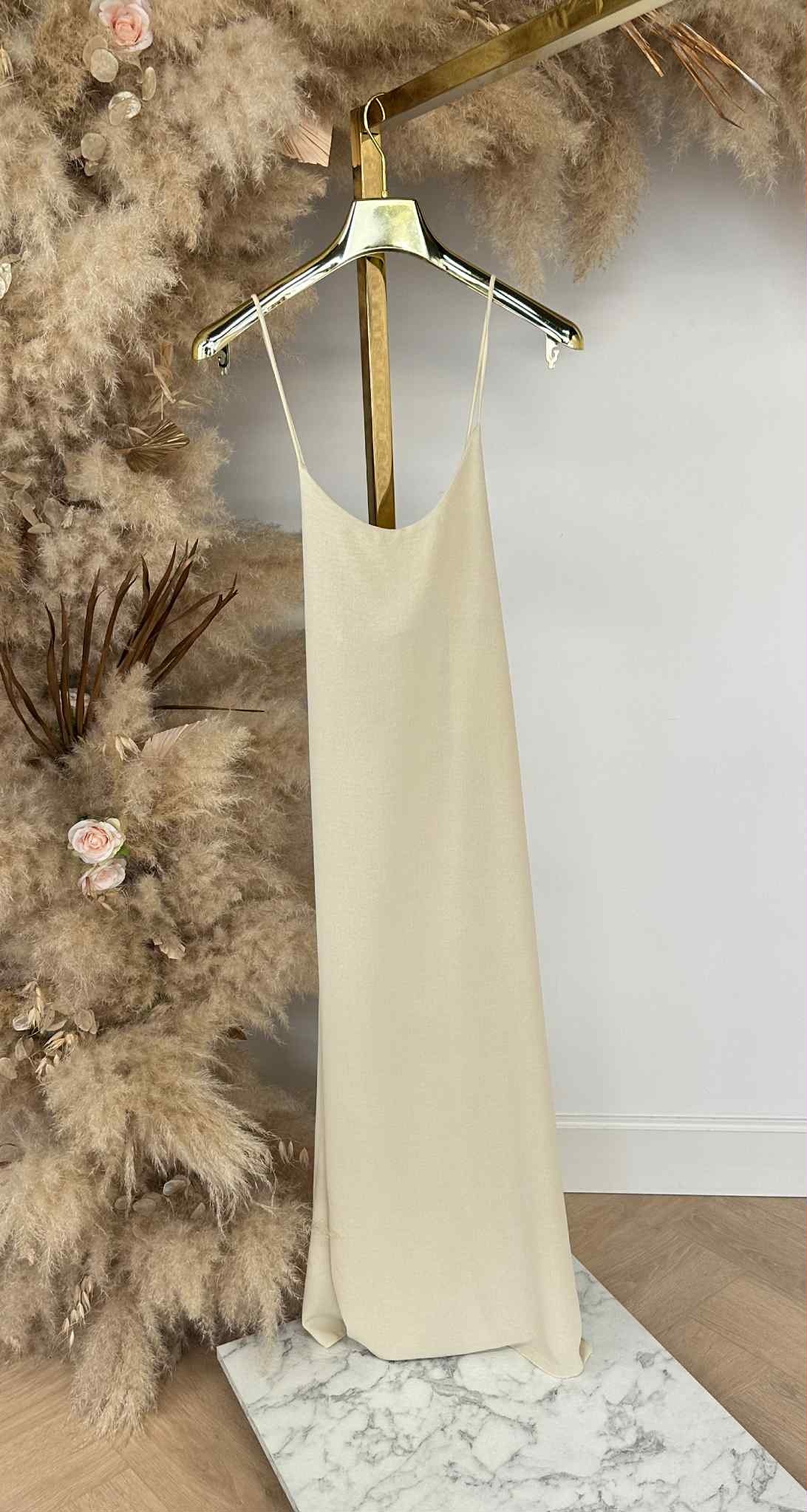 OHIO MAXI BASIC DRESS BEIGE OHIO MAXI BASIC DRESS BEIGE