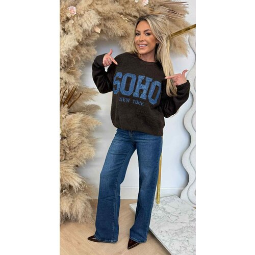 SOHO DENIM TEKST SWEAT AM815 CHOCO SOHO DENIM TEKST SWEAT AM815 CHOCO