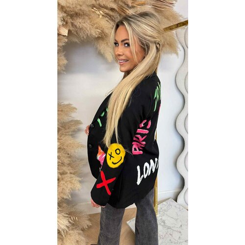 GRAFFITI SMILE BLAZER BLACK