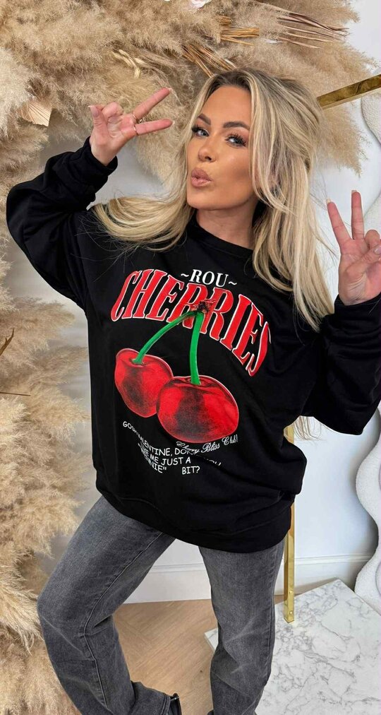 ACTIE CHERRIES SWEAT 801680 BLACK