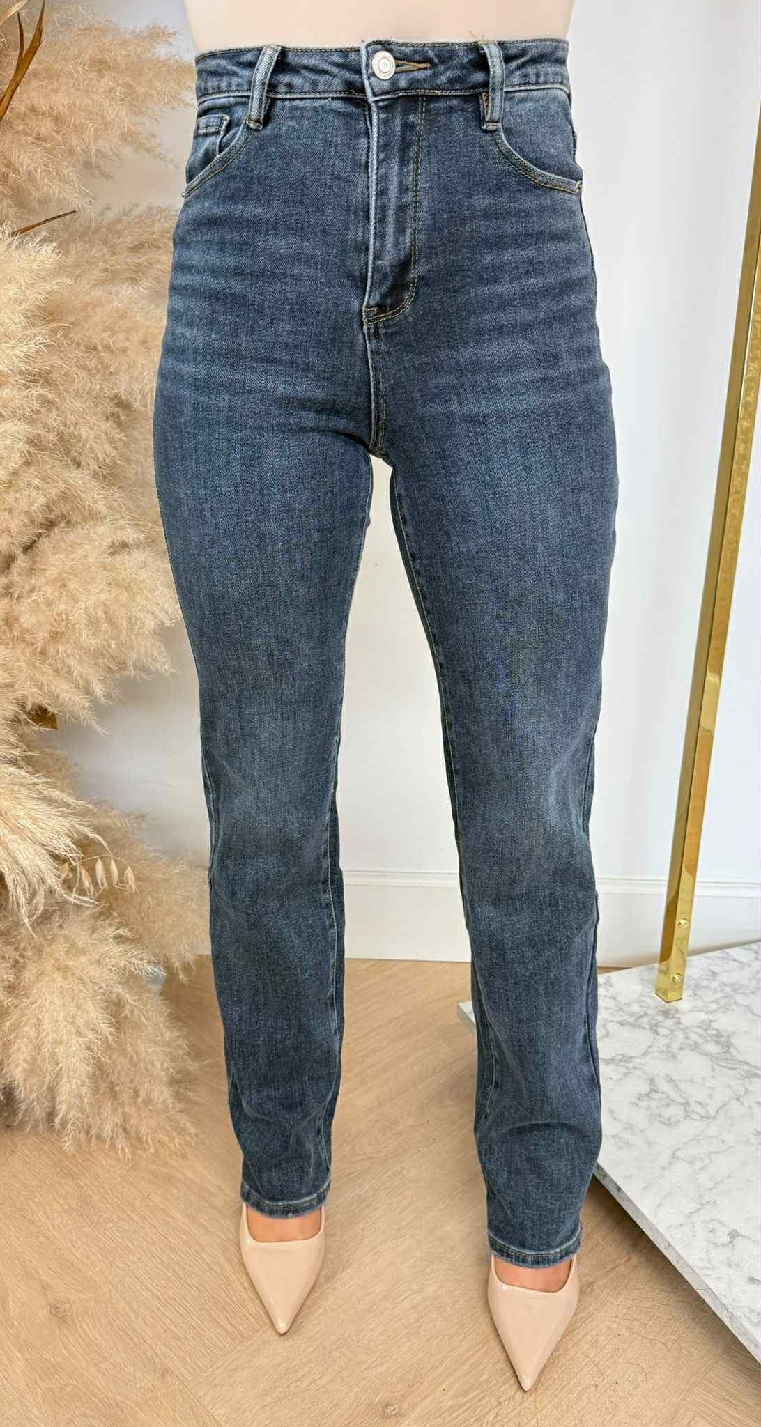 LAULIA STRAIGHT STRETCH JEANS 315-4 DARKBLUE