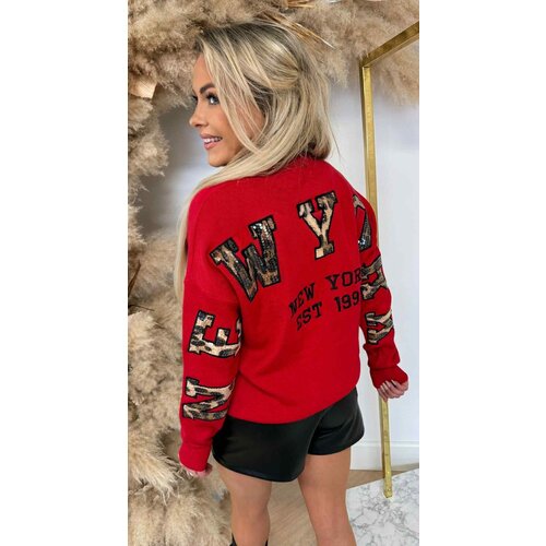 ACTIE NEW YORK SWEAT 7189 RED ACTIE NEW YORK SWEAT 7189 RED