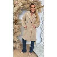 VEGAN FUR TEDDY JACKET 8104 BEIGE
