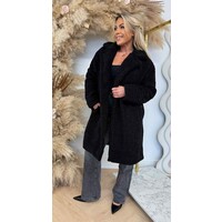 VEGAN FUR TEDDY JACKET 8104 BLACK