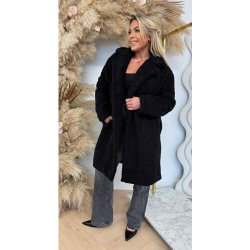 VEGAN FUR TEDDY JACKET 8104 BLACK VEGAN FUR TEDDY JACKET 8104 BLACK