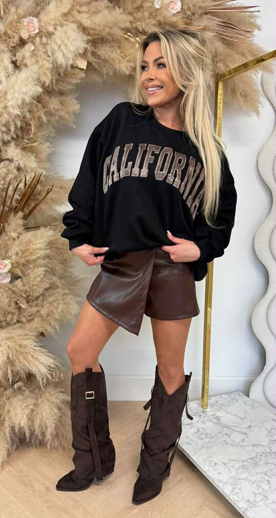 CALOFORNIA OVERSIZED SWEAT 123 BLACK
